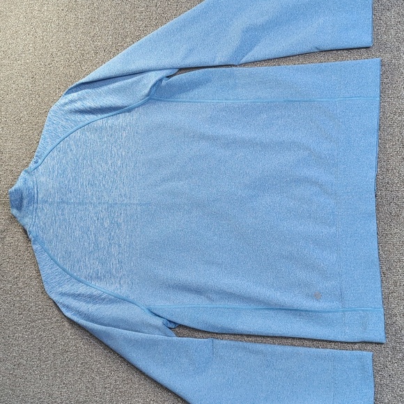 Lululemon Pulse Full Zip Performance Jacket Sz Large in 'Heathered Riviera' Blue - Picture 10 of 14